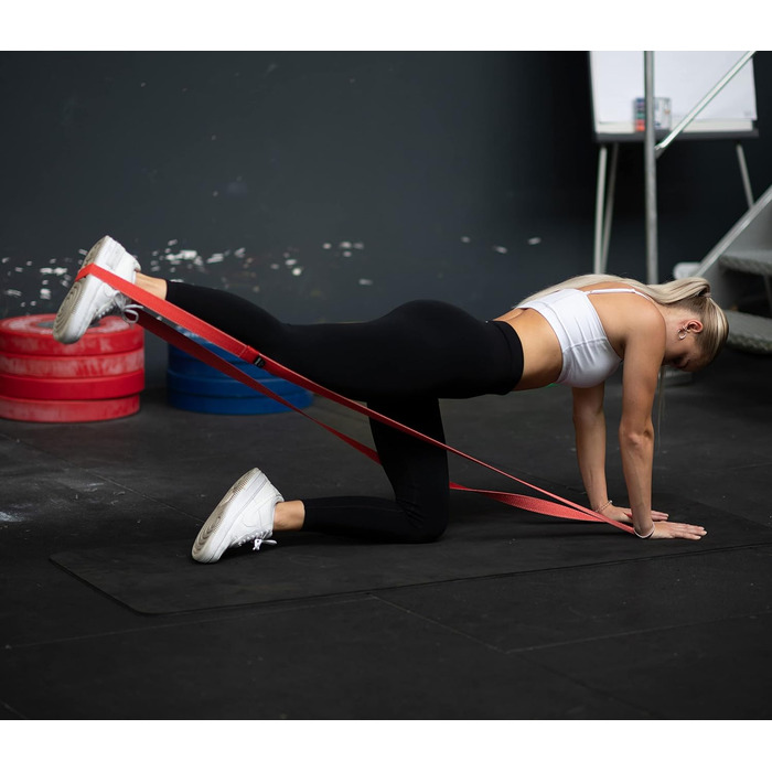 ATHLETIC AESTHETICS Преміум фітнес-стрічки (резинки для фітнесу) з тканини, набір з сумкою та відеокурсом, для тренувань, підтягувань, для жінок і чоловіків