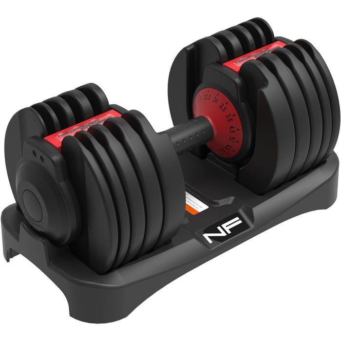 Регульовані гантелі 24 кг з неслизьким грифом для фітнесу та силових тренувань