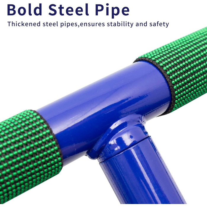 Батут дитячий Ø96 см з м'яким ручним захопленням та захисним килимком. Батут для фітнесу, ігровий батут для саду та дому, блакитний, від 2 років