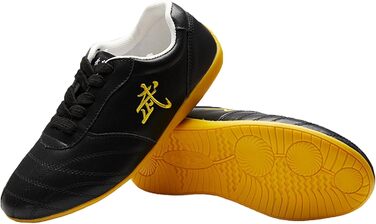 Жіночі боксерські танки VIBLiSS, таєм-чі, кунг-фу, шкіряні кросівки, антиковзаючі, повсякденні, спортивні, для залу (39 EU, Black A)