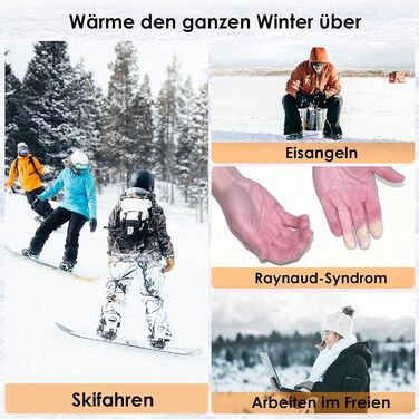 Обогріваючі рукавички Minthouz W11 для чоловіків та жінок, 7.4V, 3 режими нагріву, водонепроникні, з підтримкою сенсорного екрану, для роботи на вулиці, їзди на велосипеді, катання на лижах, XL