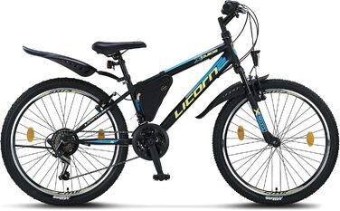 Гірський велосипед Licorne Bike Guide Premium 24 дюйми, 21 швидкість, для дітей та дорослих