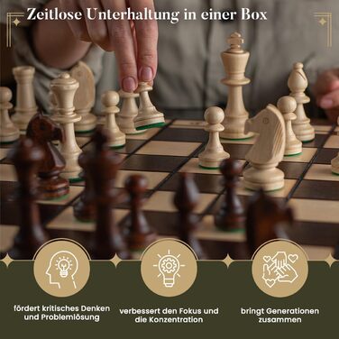Професійний шаховий турнірний набір Master of Chess №5 з дерева, делюкс-шахи з великими металевими фігурами та шашками для дітей і дорослих