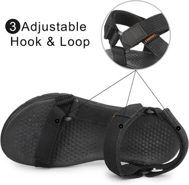 Жіночі сандалії Riehmot для активного відпочинку, чорні, 41 EU