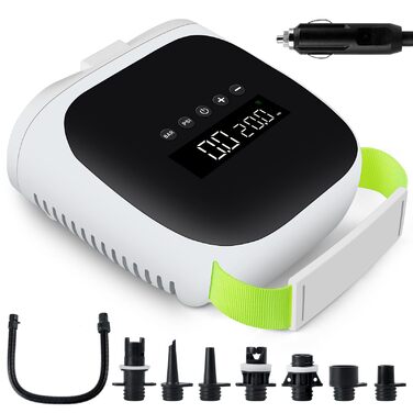 Електричний насос для SUP дошки, каяки та човни - 20 PSI, LCD дисплей, автоматичне вимкнення