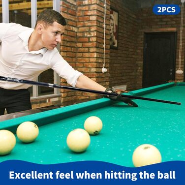 VANLAN Професійні кийки для більярду, 147,7 см, карбонові, довговічні, з маленькою ручкою, аксесуари для більярду (чорний)