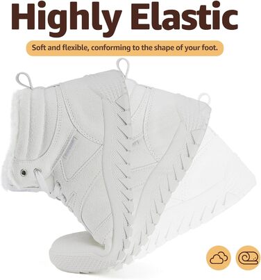 Зимові черевики Mishansha для жінок, теплі, з підкладкою, снігоступи, зимові черевики для активного відпочинку, розміри 36-48 EU (37 EU, теплі білі)