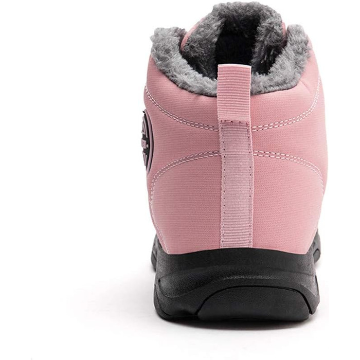 Зимові черевики Azooken для чоловіків та жінок. Теплі трекінгові черевики для ходьби снігом. Водонепроникні зимові черевики, розміри 36-48, колір рожевий