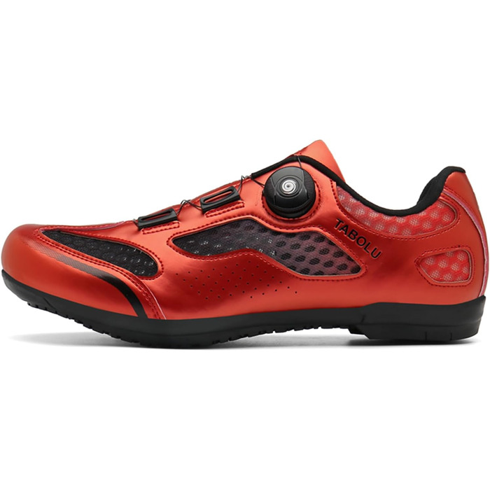 Чоловічі велотуфлі для MTB та шосейної їзди, без фіксатора, червоні (47 EU)