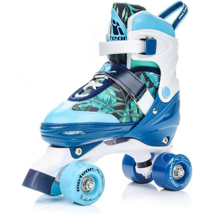 Роликові ковзани Meteor Retro Rollschuhe – стиль 80-х для дітей. Quad skate, 5 кольорів, регульований розмір 39-42 (Flora)