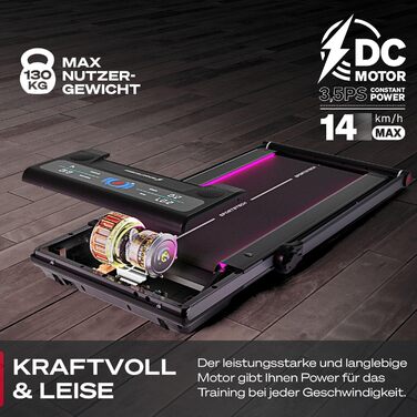 Біговий доріжка Sportstech F10 / sWalk Plus: складана, з нахилом, до 12 км/год, з додатком, до 130 кг