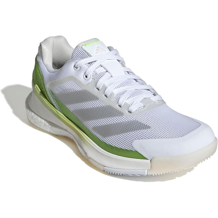 Жіноче взуття для падел-тенісу Adidas Courtquick W, розмір 41 1/3 EU, Cloud White/Silver Metallic/Lucid Lemon