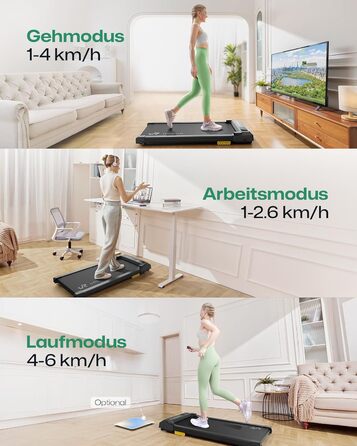 UREVO Smart Walking Pad: Бігова доріжка під стіл з двома амортизаторами, керування через додаток, для дому та офісу