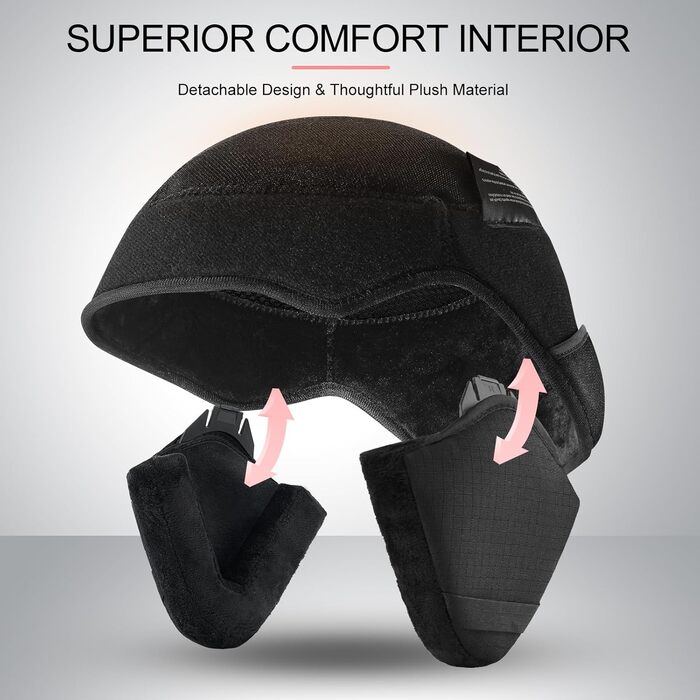 Шолом для лижного спорту та сноуборду Odoland з маскою, регульований розмір, захист вух, для чоловіків, жінок та підлітків (M (57-59 см), яскраво-рожевий)