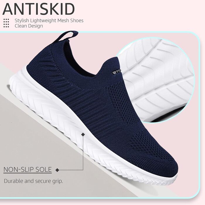 Жіночі кросівки Littleplum: дихаючі, легкі, спортивні, чорно-білі (41 EU, темно-синій)