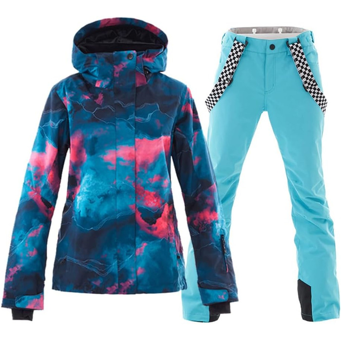 Комплект зимового одягу HOTIAN Daen: водонепроникний, вітронепроникний, для катання на лижах, сноуборді та активного відпочинку (XL, синій)