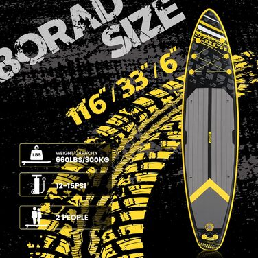 Надувний SUP Борд FunWater 10'6'–11'6' – комплект з аксесуарами для всіх рівнів підготовки