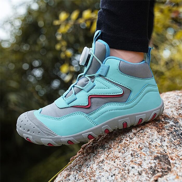 Дитячі баскетбольні кросівки Kinder Swivel Buckle: зручні трекінгові черевики для дівчаток та хлопчиків, водонепроникні, дихаючі, з антиковзкою підошвою (32 EU, блакитні)