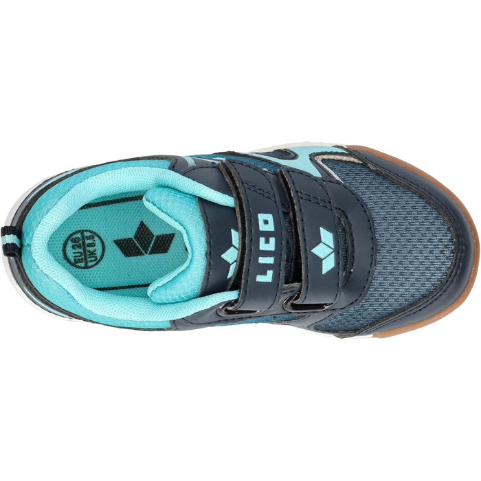 Дитячі спортивні кросівки Lico Charlie V для залу, колір лимонно-зелений (26 EU, морська хвиля)