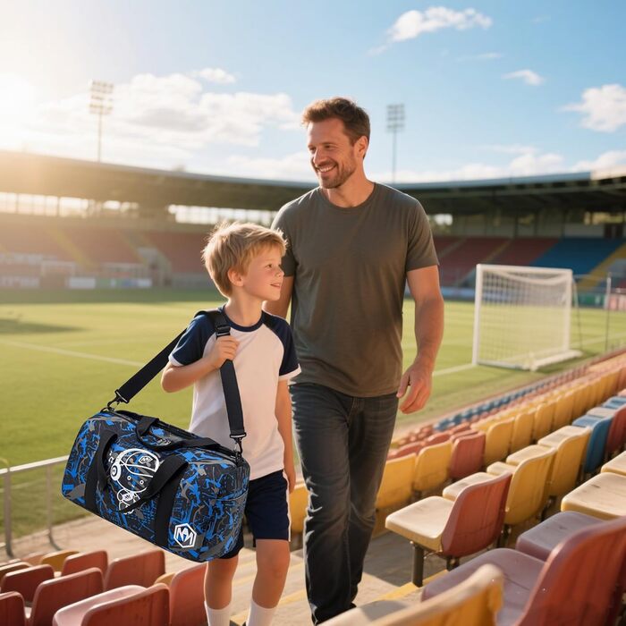 Спортивна сумка для дітей з відділенням для взуття та мокрих речей. Дитяча пляжна сумка для хлопчиків та дівчаток. Сумка для плавання, подорожей, фітнесу (Принц Graffiti Blue)