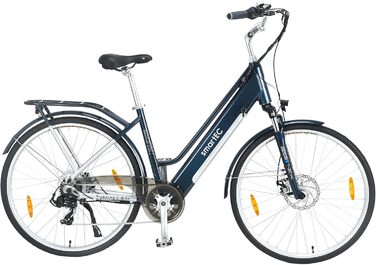 Електровелосипед smartEC Trek-28D для жінок, 28 дюймів, 250Вт, задній мотор, літієва батарея 36В/13А·год, до 90 км, 25 км/год, для міста та трекінгу
