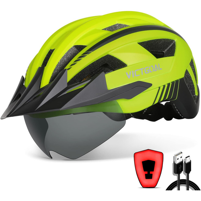 Велошолом VICTGOAL для чоловіків і жінок, MTB, знімний магнітний козирок, вентиляція 21 канал, регульований