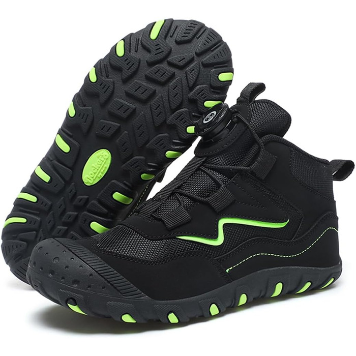 Дитячі баскетбольні кросівки Kinder Swivel Buckle: зручні, дихаючі, антиковзкі трекінгові черевики для хлопчиків та дівчаток, чорного кольору (28 EU)