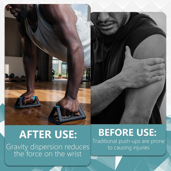 Набір для віджимань 2 шт. з нековзкими ручками, база з силікону, 110 кг, для віджимань, станова, калістеніка