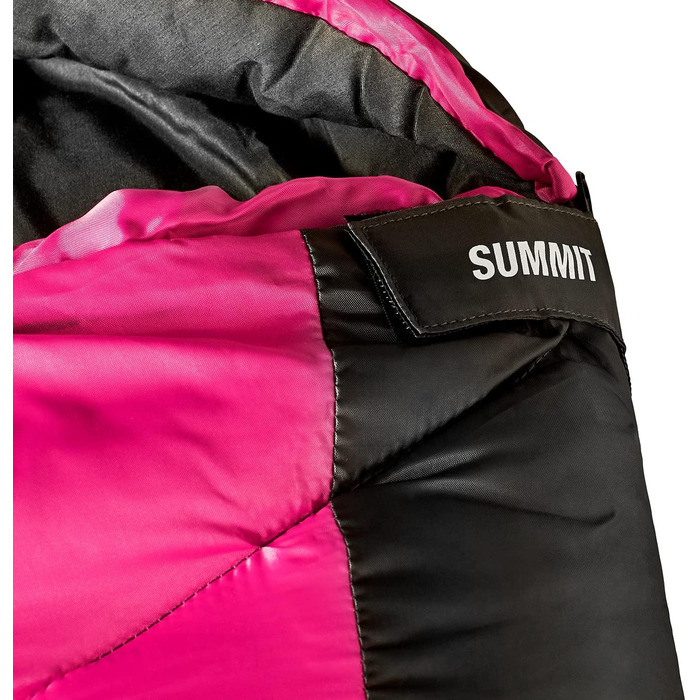 Дитячий спальний мішок Black Crevice Pink 165см - водонепроникний, дихаючий, для кемпінгу з чохлом