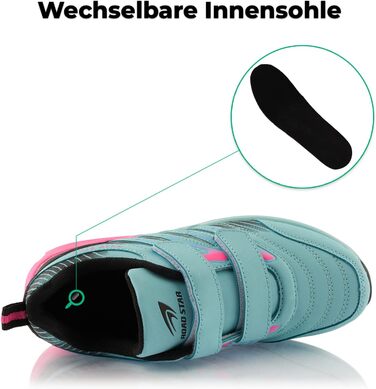 Кросівки для бігу жіночі/чоловічі з амортизацією, спортивні, легкі (39 EU, блакитний, чорний, фуксія)