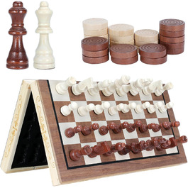 Шахи дерев'яні складані ручної роботи, 35 x 35 см - Dosenstek