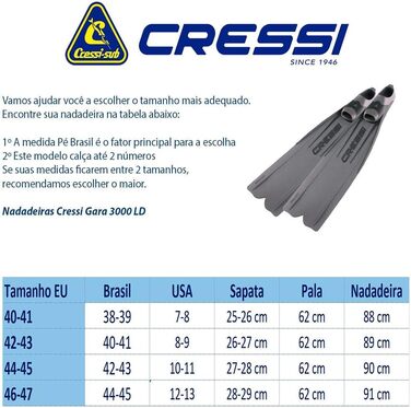 Довгі ласти для апное Cressi Gara 3000 LD Silver 42/43, високопродуктивні