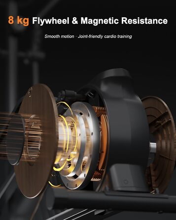 Еліптичний тренажер Aeriflo M100 для дому: маховик 8 кг, підтримка Kinomap, довжина кроку 42 см, пульсометр, магнітна система гальмування, до 150 кг