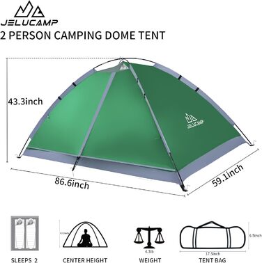 Купол-намет JELUCAMP для кемпінгу на 1-2, 4-5 або 6 осіб, легкий, водонепроникний, для туризму та відпочинку на природі