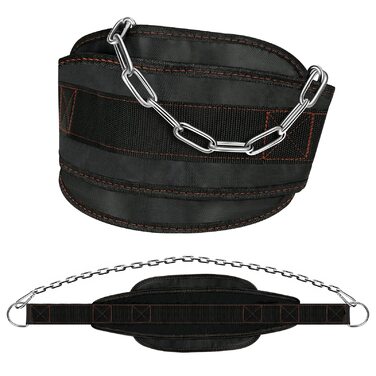 Регульований тренувальний ремінь для віджимань з ланцюгом, підтримка спини та талії, захист від травм, фітнес-ремень для силових тренувань