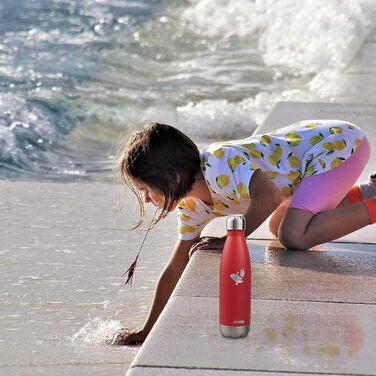 Термофляга AORIN 750 мл (винно-червона) - ізольована, без BPA, для дітей, спорту, подорожей