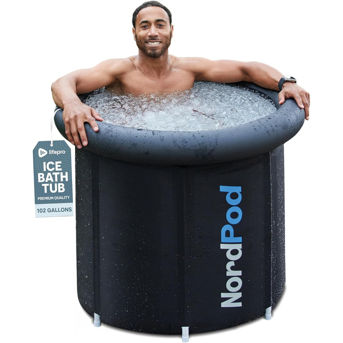 Ванна для криотерапії Lifepro NordPod Recovery Ice Tub - для спортсменів, відновлення та терапія, XL, 380 літрів, для використання в приміщенні та на вулиці