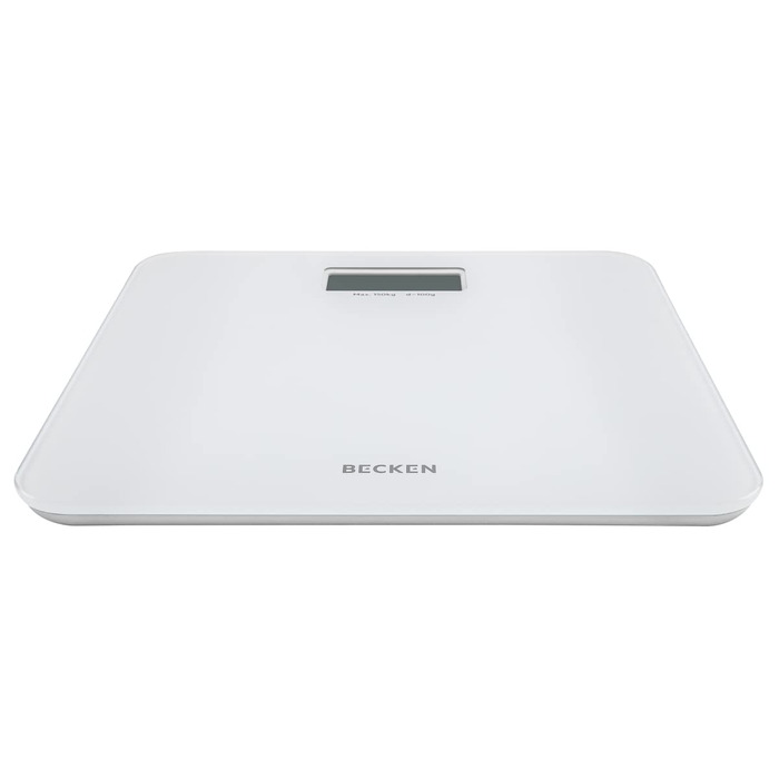 Becken цифрова вага для ванної, 150 кг, скляна платформа, дисплей, ультратонкий дизайн