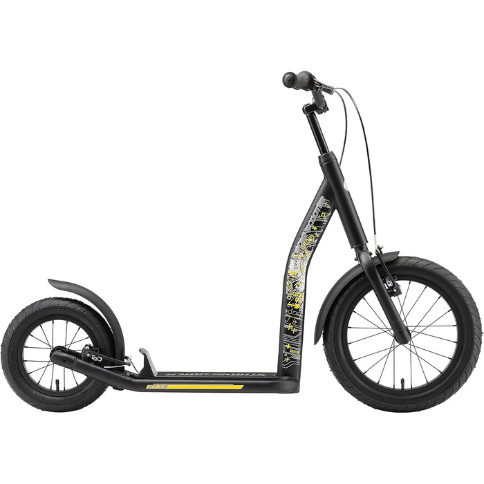 Самокат дитячий STAR SCOOTER City Kick Scooter 16 дюймів, з пневматичними колесами, регульована висота, чорний