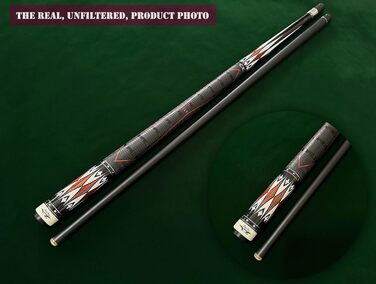 Більярдний кий Tai Ba Cues 58'' з чохлом, дерев'яний канадський клен, 19 oz, PU-покриття, 13mm шкіряний наконечник, Магоні