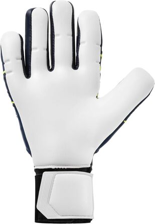 Воротарські рукавички Uhlsport Prediction Absolutgrip Hn для дітей та дорослих, 9.5, темно-синій/білий/флуоресцентний жовтий