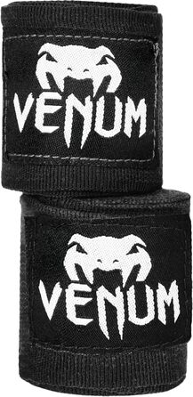 Боксерські рукавички Venum Kinder Contender, чорно-червоні, 8 oz та спортивні бинти Kontact, чорні, 2,5 м для дорослих