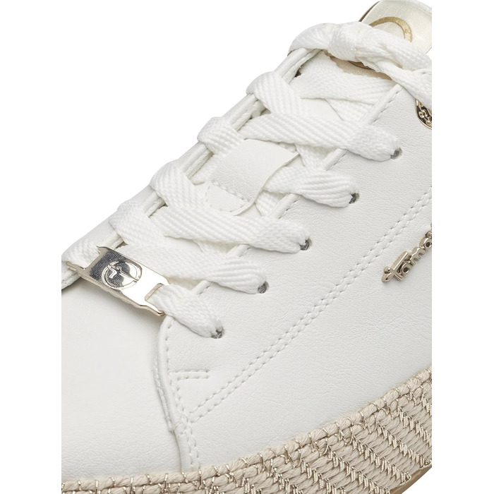 Кросівки жіночі Tamaris Low-Top біло-золотисті, 38 EU - Стильні повсякденні кеди