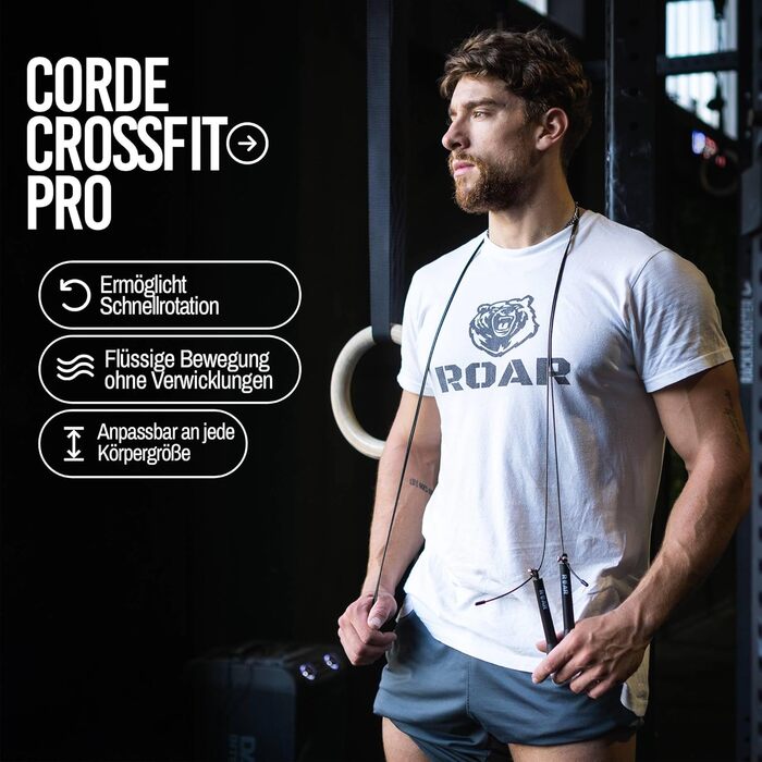 Стрибкове канат Roar® для фітнесу, боксу, кросфіту, з сумкою. Червоний