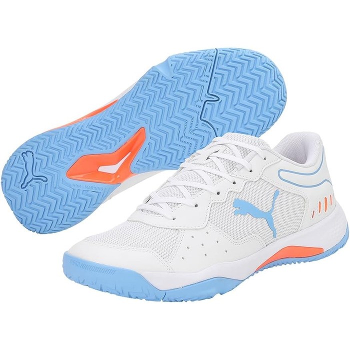 Футбольні бутси PUMA Solarsmash Rct для чоловіків, 44.5 EU, білий, чорний, блакитний