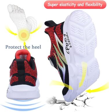 Дитячі кросівки Kinder: спортивні, легкі, дихаючі, для бігу, занять фітнесом, вулиці, залу (35 EU, Cx6888 Schwarz)