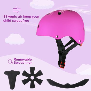 Дитячий шолом KAMUGO з захистом для колін, ліктів та зап'ясть, 2-8 років