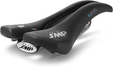 Унісекс велосипедне сідло SMP E-Sport Medium Gel, 273x140 мм, чорне, для дорослих