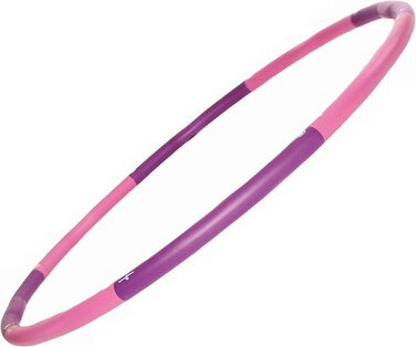 HOOPOMANIA Фітнес хулахуп для дорослих 1,2–2 кг, з пінистим покриттям, для початківців, колір рожевий/фіолетовий