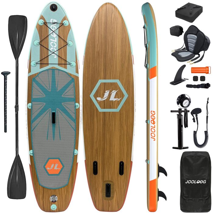 SUP дошка для плавання стоячи Premium Allround, 320x81x15 см, до 200 кг, з сидінням, для 2 осіб, з тримачем для камери